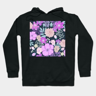 Pink vintage floral pattern Hoodie